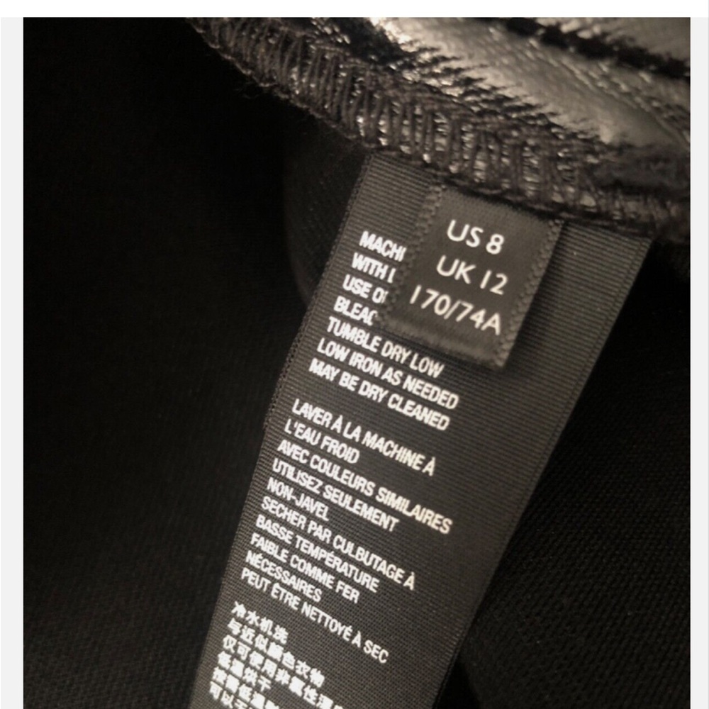 Free People Mini Skirt Black Shiny Coated Denim Size 8 Holding Onto‎ A Dream - Picture 8 of 12